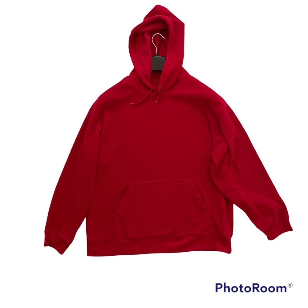 Athletic Red Men’s Hoodie Fleece Very Thick Gently Worn XL